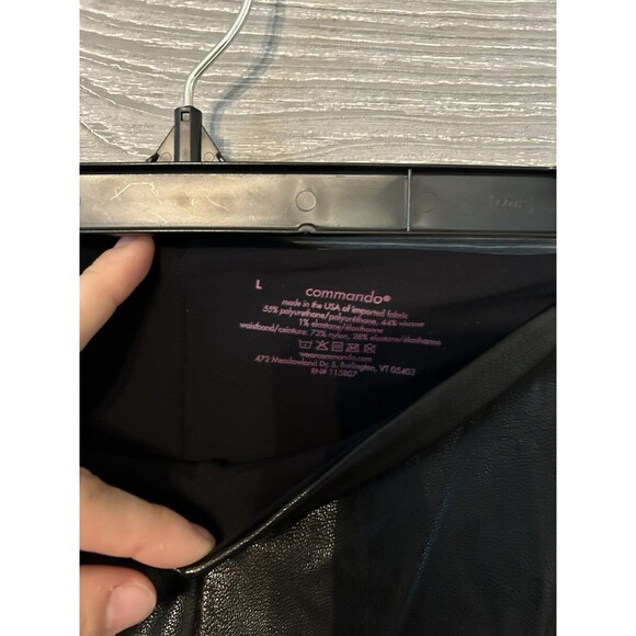 Commando Perfect‎ Control Faux Leather Leggings Black Large L 118.00 - Picture 2 of 7